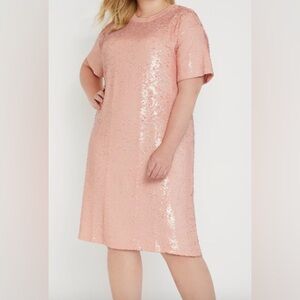 Eloquii Pink Sequin Dress 3X